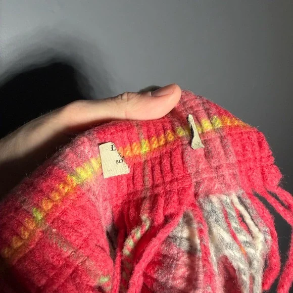 Burberry Cashmere Wool Blend Plaid Print Scarf - Picture 3 of 3